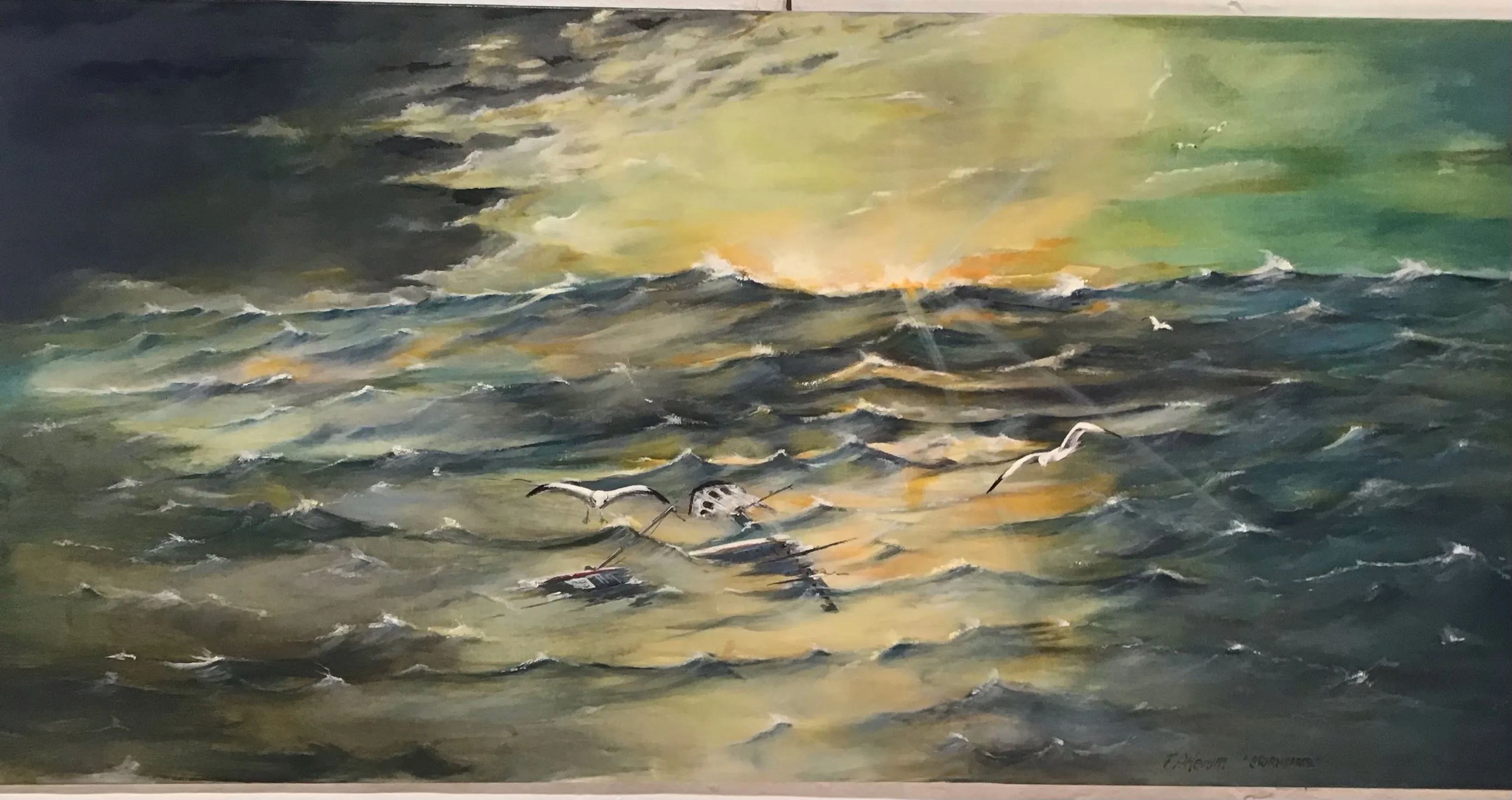Maleri nr 160 200 cm X 100 cm